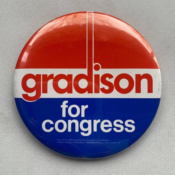 Vintage Gradison for Congress Campaign Button - Picture 2 of 3